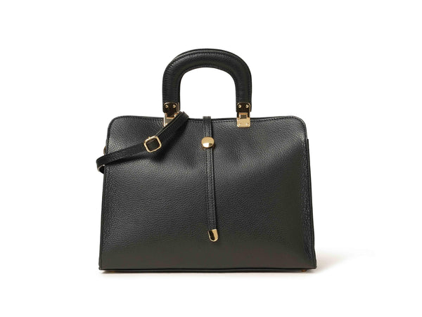 Melluso Borsa a Mano Professionale in Pelle Martellata Nera BOR523-241814